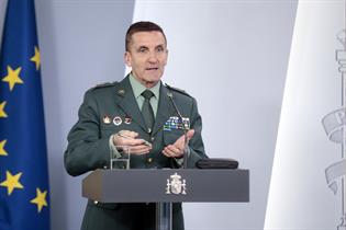 El general José Manuel Santiago, jefe del Estado Mayor de la Guardia Civil