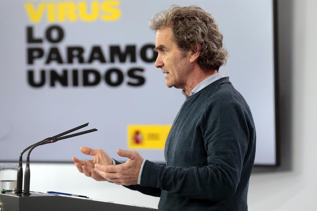 8/05/2020. Rueda de prensa telemática tras la reunión del Comité de Gestión de la Desescalada. Intervención de Fernando Simón, director del ...