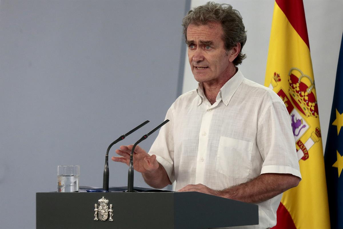 8/06/2020. Rueda de prensa telemática tras la reunión del Comité de Gestión de la Desescalada. Intervención de Fernando Simón, director del ...