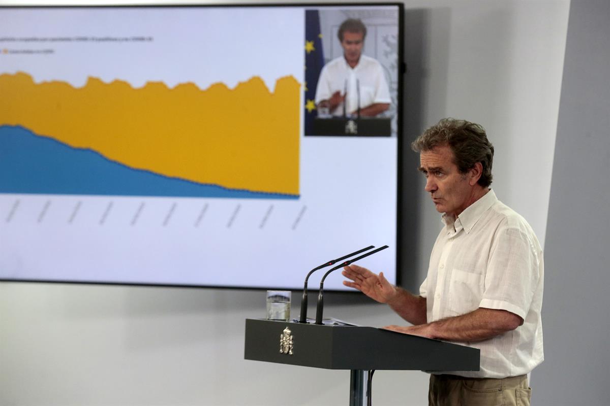 8/06/2020. Rueda de prensa telemática tras la reunión del Comité de Gestión de la Desescalada. Intervención de Fernando Simón, director del ...