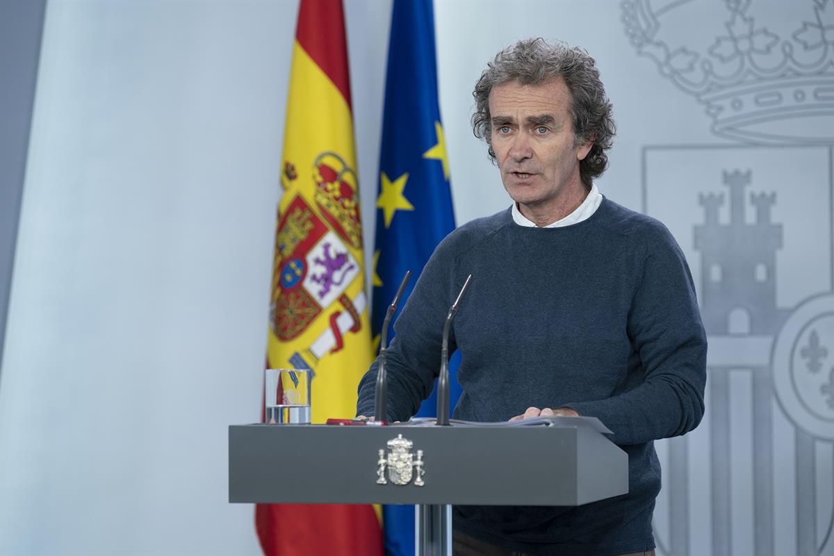 9/05/2020. Rueda de prensa telemática tras la reunión del Comité de Gestión de la Desescalada. Intervención de Fernando Simón, director del ...