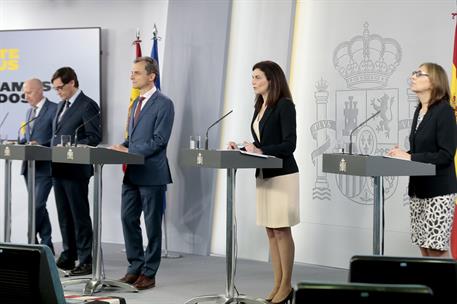 13/05/2020. Informe preliminar del estudio de prevalencia. Rueda de prensa del ministro de Sanidad, Salvador Illa, del ministro de Ciencia e...