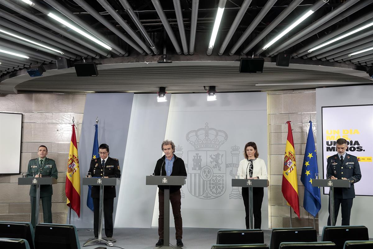 16/04/2020. Rueda de prensa telemática tras la reunión del Comité de Gestión Técnica del Coronavirus. Rueda de prensa de los representantes ...