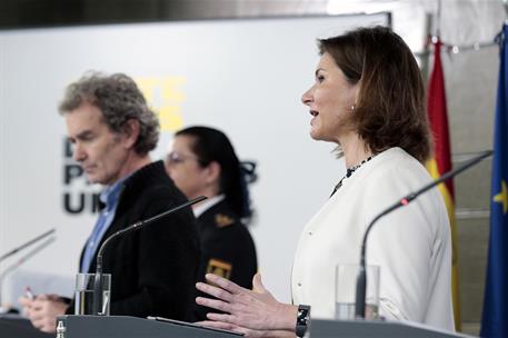 16/04/2020. Rueda de prensa telemática tras la reunión del Comité de Gestión Técnica del Coronavirus. Intervención de María José Rallo, secr...