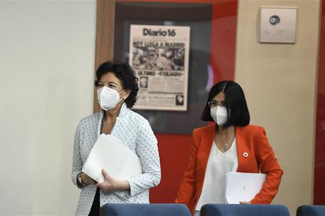 19/05/2021. Reunión del Consejo Interterritorial del Sistema Nacional de Salud. La ministra de Sanidad, Carolina Darias, y la ministra de Ed...