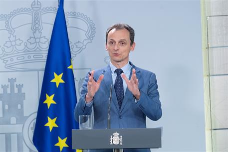 20/03/2020. Rueda de prensa de los ministros de Sanidad, Salvador Illa, y Ciencia e Innovación, Pedro Duque. El ministro de Ciencia e Innova...