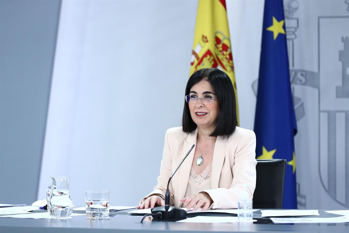 20/07/2021. Rueda de prensa posterior a la reunión del Consejo Interterritorial del Sistema Nacional de Salud. La ministra de Sanidad, Carol...