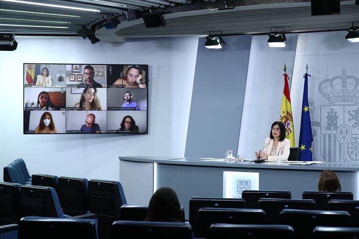 20/07/2021. Rueda de prensa posterior a la reunión del Consejo Interterritorial del Sistema Nacional de Salud. La ministra de Sanidad, Carol...