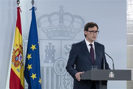 21/04/2020. Rueda de prensa del ministro de Sanidad, Salvador Illa. El ministro de Sanidad, Salvador Illa, durante la rueda de prensa en la ...