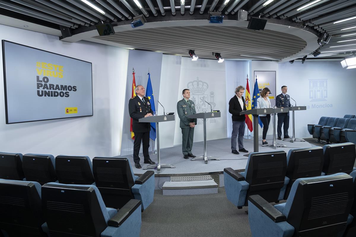 25/04/2020. Rueda de prensa telemática tras la reunión del Comité de Gestión Técnica del Coronavirus. Rueda de prensa de los representantes ...