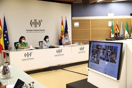 25/08/2021. Reunión del Consejo Interterritorial del Sistema Nacional de Salud y rueda de prensa posterior. La ministra de Sanidad, Carolina...