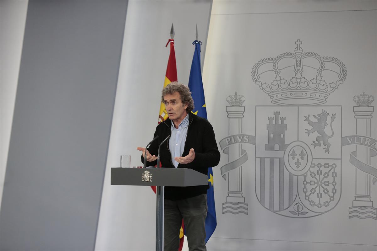 28/04/2020. Rueda de prensa telemática tras la reunión del Comité de Gestión Técnica del Coronavirus. Intervención de Fernando Simón, direct...