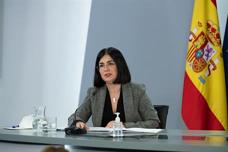 28/12/2020. Presentación de la web sobre la vacunación contra el COVID-19. La ministra de Política Territorial y Función Pública, Carolina D...