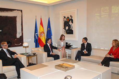 16/06/2011. Encuentro del presidente con el secretario general de la OTAN. El presidente del Gobierno, José Luis Rodríguez Zapatero, durante...
