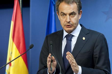 9/12/2011. El presidente del Gobierno asiste al Consejo Europeo. El presidente del Gobierno en un momento de la rueda de prensa posterior al...