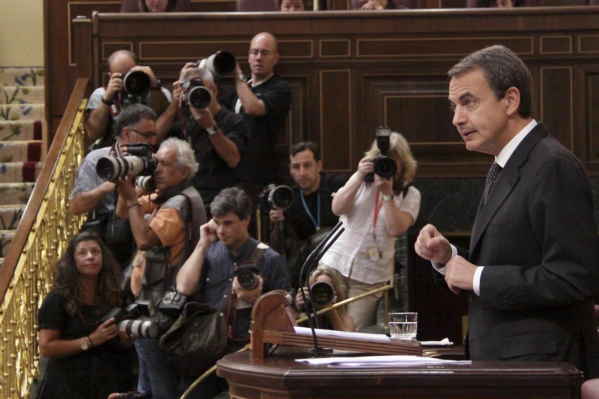 28/06/2011. Imágenes del presidente durante el Debate sobre el estado de la Nación. El presidente del Gobierno, José Luis Rodríguez Zapatero...