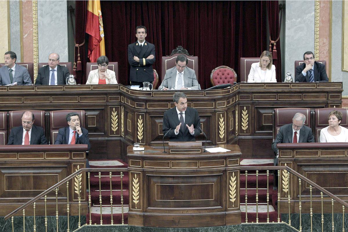 28/06/2011. Imágenes del presidente durante el Debate sobre el estado de la Nación. El presidente del Gobierno, José Luis Rodríguez Zapatero...