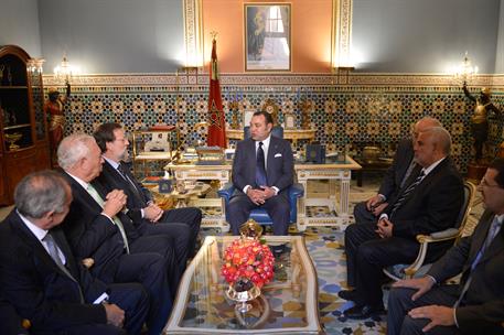 3/10/2012. Viaje oficial del presidente del Gobierno a Marruecos. El presidente del Gobierno, Mariano Rajoy, visita en Marraquech al Rey de ...
