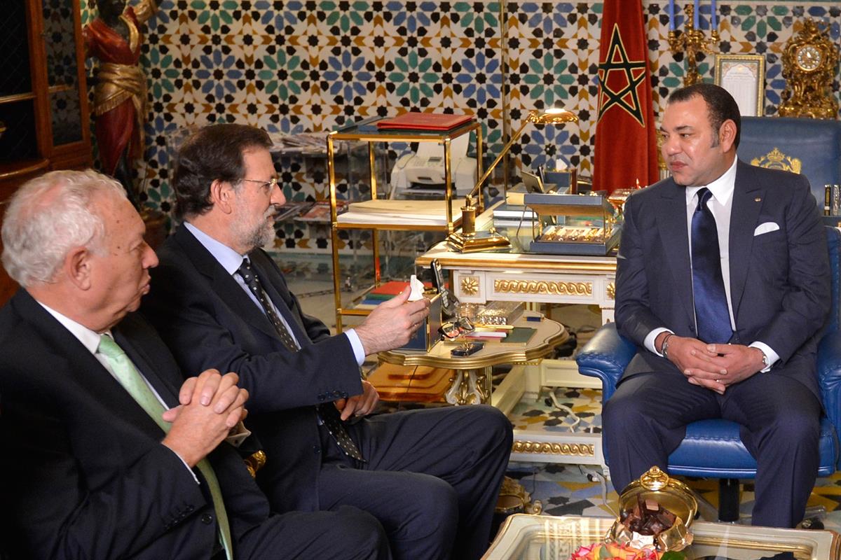 3/10/2012. Viaje oficial del presidente del Gobierno a Marruecos. El presidente del Gobierno, Mariano Rajoy, visita en Marraquech al Rey de ...