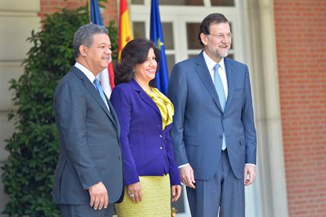 3/07/2012. Encuentro con el Presidente de la República Dominicana. El Presidente de Gobierno recibió a Leonel Fernández y su esposa en La Moncloa.