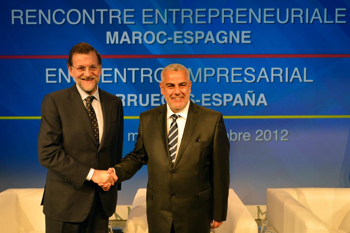 3/10/2012. Viaje oficial del presidente del Gobierno a Marruecos. El presidente del Gobierno, Mariano Rajoy, junto al presidente del Gobiern...