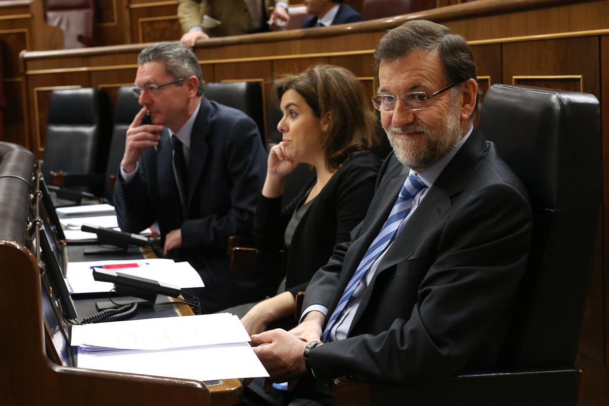 13/02/2013. Mariano Rajoy en la sesión de control al Gobierno. El presidente ha defendido la acción desarrollada por el Ejecutivo contra la ...
