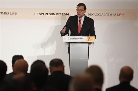 14/10/2014. Rajoy en la conferencia "Restaurando la competitividad". El presidente del Gobierno, Mariano Rajoy, durante su intervención en l...