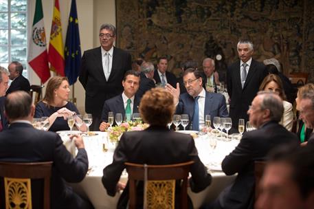 10/06/2014. Almuerzo de España y México. El presidente del Gobierno, Mariano Rajoy, ha ofrecido un almuerzo en honor del presidente de los E...