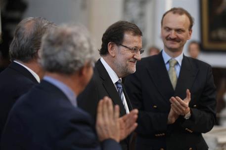 23/10/2014. Rajoy asiste a la apertura del curso del Colegio de Europa. El presidente del Gobierno, Mariano Rajoy, en el acto de apertura de...