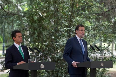 10/06/2014. Rajoy comparece con Peña Nieto. El presidente del Gobierno, Mariano Rajoy, comparece junto al presidente de México, Enrique Peña...