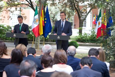 10/06/2014. Rajoy comparece con Peña Nieto. El presidente del Gobierno, Mariano Rajoy, comparece junto al presidente de México, Enrique Peña...