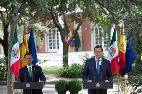 10/06/2014. Rajoy comparece con Peña Nieto. El presidente del Gobierno, Mariano Rajoy, comparece junto al presidente de México, Enrique Peña...