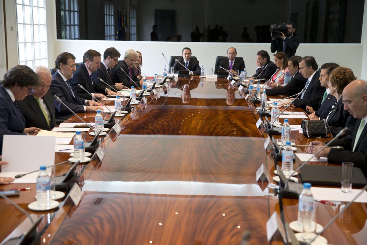 10/06/2014. Reunión de las delegaciones de España y México. Mariano Rajoy y Enrique Peña Nieto presiden la reunión de las delegaciones de Es...