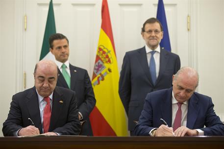 10/06/2014. Firma de acuerdos entre España y México. El ministro del Interior y el Procurador General de la República firman convenio de coo...