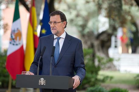 10/06/2014. Rajoy comparece con Peña Nieto. El presidente del Gobierno, Mariano Rajoy, comparece junto al presidente de México, Enrique Peña...