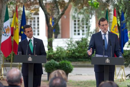 10/06/2014. Rajoy comparece con Peña Nieto. El presidente del Gobierno, Mariano Rajoy, comparece junto al presidente de México, Enrique Peña...