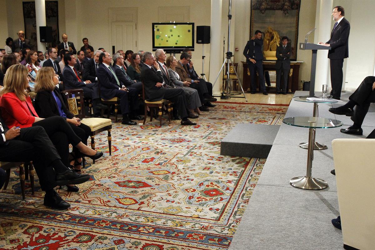 18/09/2014. Presentación del informe CORA. El presidente del Gobierno, Mariano Rajoy, interviene en la presentación del informe anual de la ...