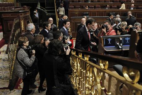 17/12/2014. Rajoy asiste a la sesión de control al Gobierno en el Congreso. El presidente del Gobierno, Mariano Rajoy, interviene en la sesi...