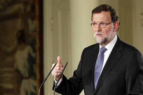 26/12/2014. Mariano Rajoy hace balance de tres años de gobierno. El presidente del Gobierno, Mariano Rajoy, durante su intervención en La Mo...
