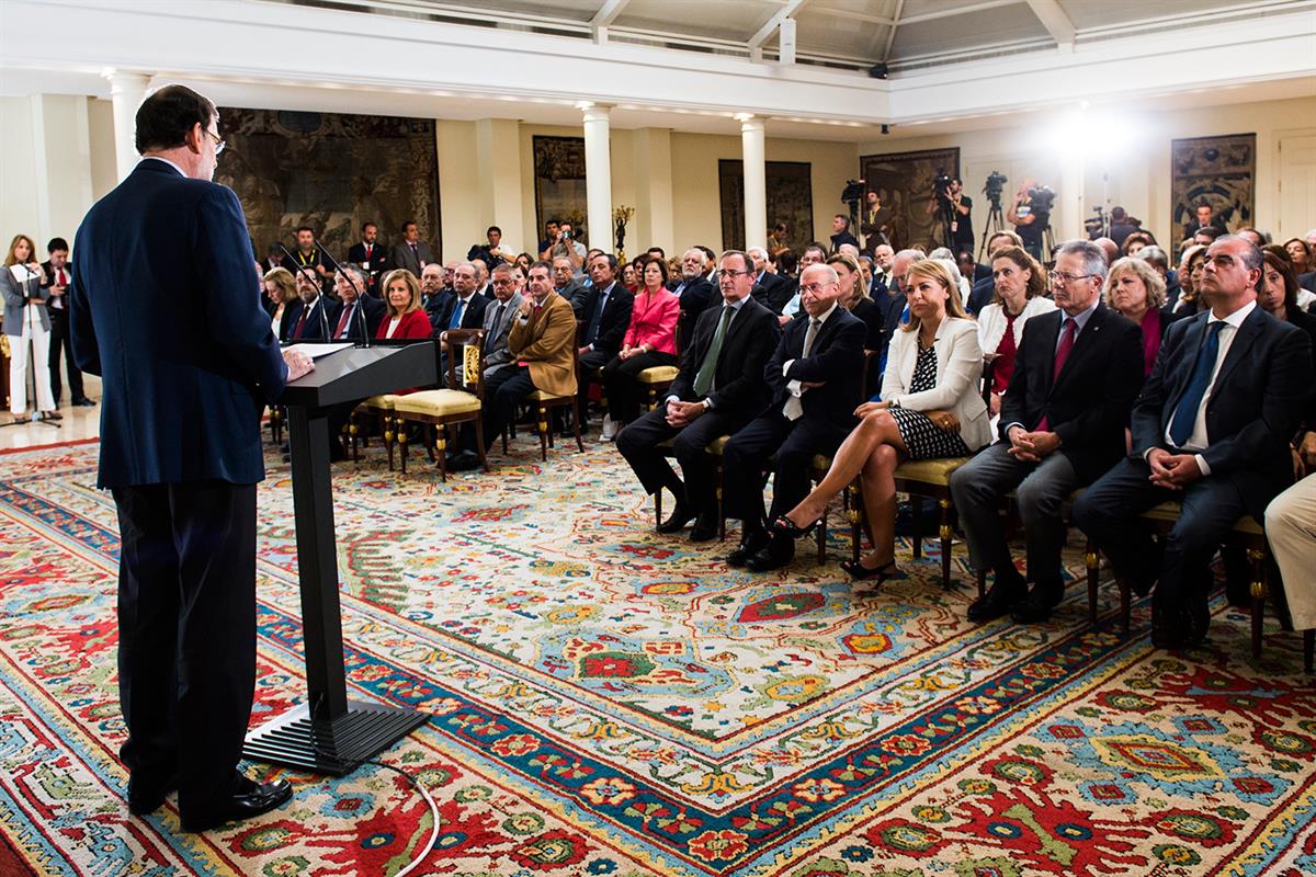 1/10/2015. Rajoy presenta el Marco de Actuación para las Personas Mayores. Mariano Rajoy interviene en el acto de celebración del Día Intern...