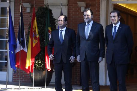 4/03/2015. Cumbre sobre interconexiones energéticas europeas. El presidente del Gobierno, Mariano Rajoy, junto al presidente de la República...