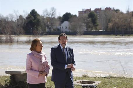 6/03/2015. Rajoy visita la zona de inundaciones del río Ebro. El presidente del Gobierno, Mariano Rajoy, ha recorrido hoy junto a la preside...