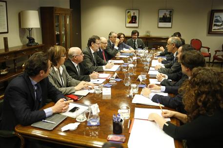 8/01/2015. Viaje del presidente del Gobierno al Principado de Andorra. El presidente del Gobierno, Mariano Rajoy, y el ministro de Hacienda ...