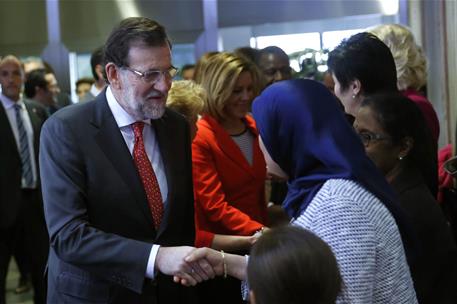 8/04/2015. Rajoy inaugura el I Congreso Internacional Mujeres Rurales. El presidente del Gobierno, Mariano Rajoy, asiste a la inauguración d...