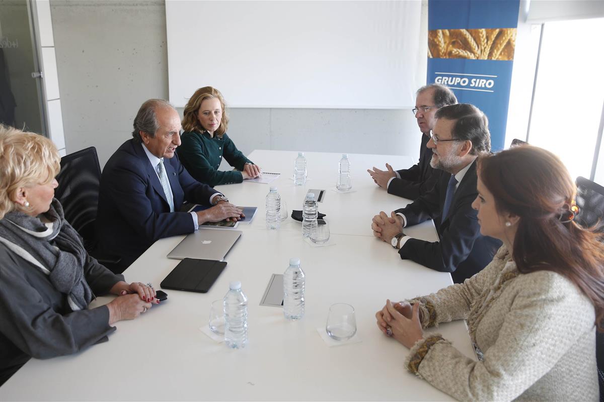 9/02/2015. Rajoy visita el Centro i+dea del Grupo Siro. El presidente del Gobierno, Mariano Rajoy, en un momento de su visita al Centro de I...