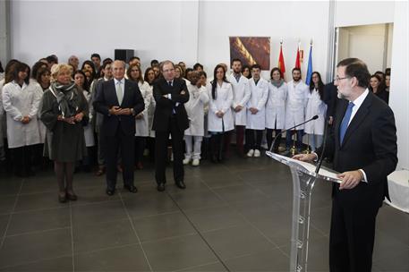 9/02/2015. Rajoy visita el Centro i+dea del Grupo Siro. El presidente del Gobierno, Mariano Rajoy, en un momento de su visita al Centro de I...