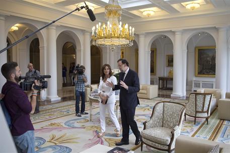 14/09/2015. Mariano Rajoy, en "El programa de Ana Rosa" de Telecinco. El presidente Rajoy recorre durante el reportaje algunas de las depend...