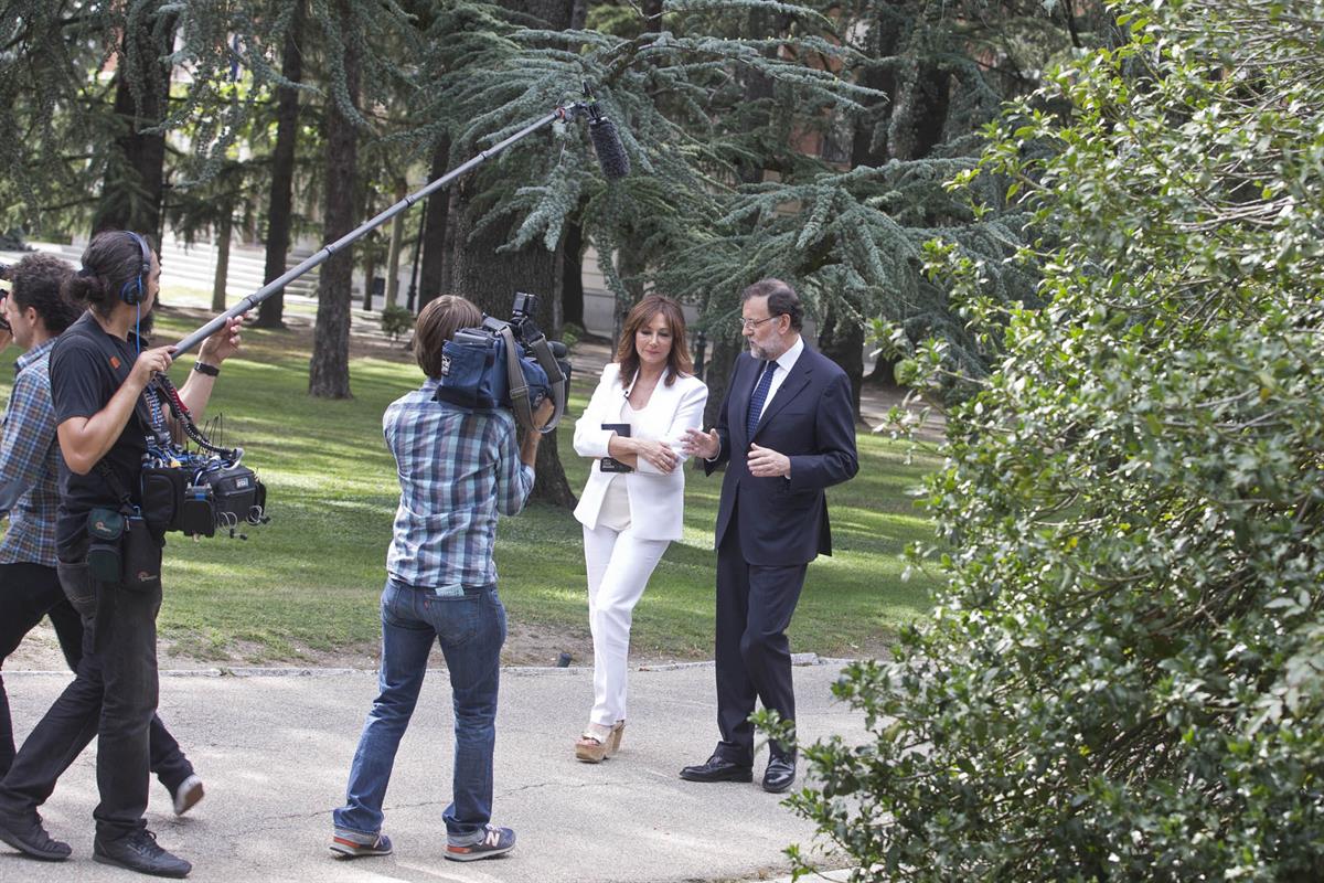 14/09/2015. Mariano Rajoy, en "El programa de Ana Rosa" de Telecinco. El presidente del Gobierno, Mariano Rajoy, durante otro momento del re...
