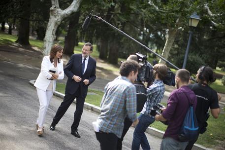 14/09/2015. Mariano Rajoy, en "El programa de Ana Rosa" de Telecinco. El presidente del Gobierno ha hablado durante la entrevista de temas p...