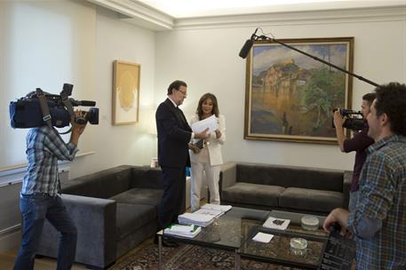 14/09/2015. Mariano Rajoy, en "El programa de Ana Rosa" de Telecinco. El presidente del Gobierno comenta con la periodista Ana Rosa Quintana...